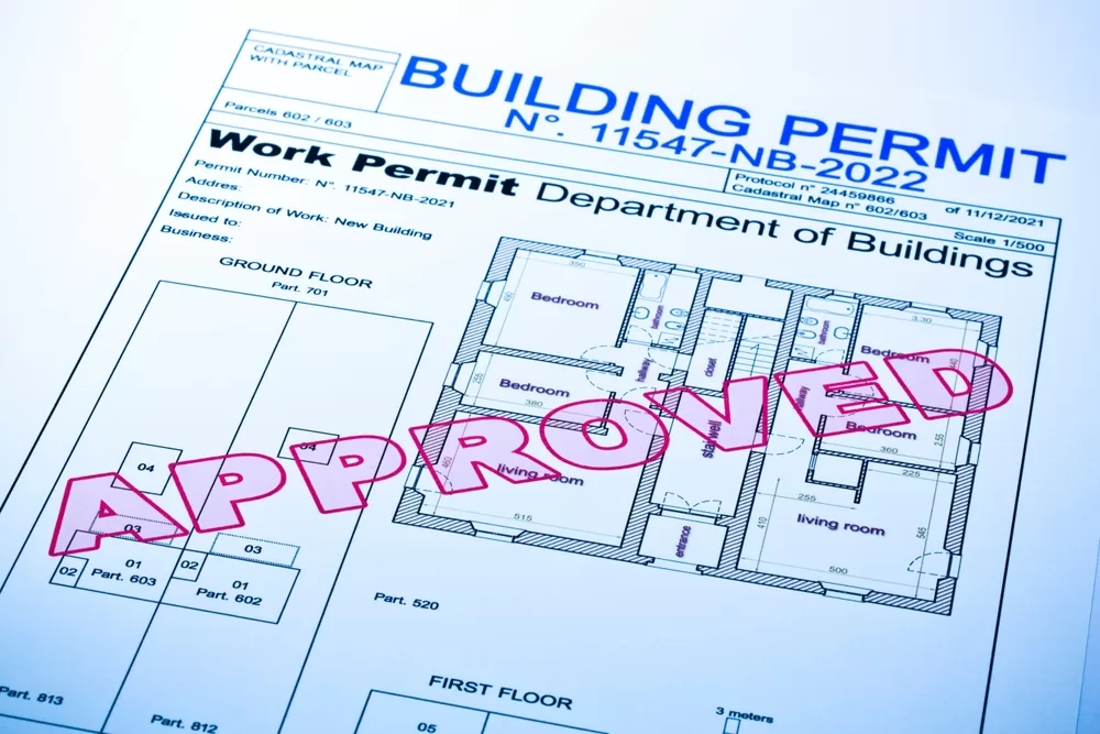 Approved Buildings Permit concept with approved residential building project